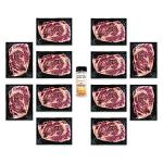 Nebraska Star Beef Prestige Steaks - 12 Packs with Signature Seasoning (12-14oz Ribeyes)