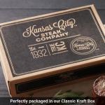 Premium USDA Prime Porterhouse Steak, 8 count, 18 oz each. Wet-aged for perfection, with cooking instructions. A steak lover's delight from Kansas City Steak Company.