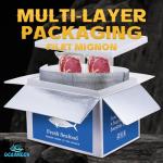 OCEANZEN USDA Prime Filet Mignon – Hand-Cut & Aged – Pack of 12 (10oz Each) – Buttery Soft & Extra Tender – Premium Steak for Fine Dining & Special Occasions 120 oz (7.5 lbs) Box