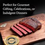 PETRUSCO Japanese A5 Wagyu Steak Meat - Premium Striploin Pasture-Raised Beef - Rich, Buttery Flavor & Melt-in-Your-Mouth Texture – Perfect for Sushi, Steak Nights, or Gourmet Dishes (2x16 Oz)