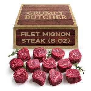 Grumpy Butcher Large Filet Mignon Steaks 24 Pack