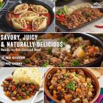 Mountain Essentials Fully Cooked Ground Beef, 12 Pack