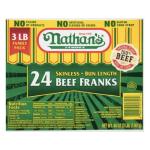Nathan's Famous Skinless Beef Franks - 5 lbs