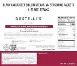 Rastelli's Black Angus Beef Sirloin Steaks 6oz