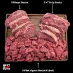 Everyday Beef Steak Bundle: Entrecôte, Strip & Cubes