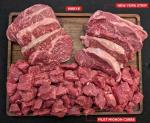 Everyday Beef Steak Bundle: Entrecôte, Strip & Cubes