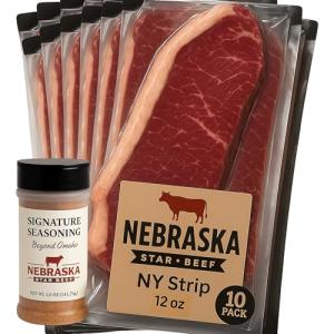 Nebraska Star Beef New York Strip Steaks, 10-12oz