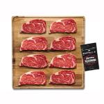 Black Angus Ribeye Steaks - 8 Portions, 9 oz Each