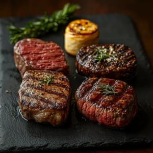 USDA Prime Steak Sampler: Ribeye, Filet, Strip
