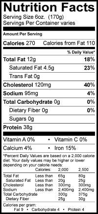 4 Beef Filets, 141.7g Each