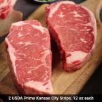 Premium Kansas City USDA Prime Steak Sampler with USDA Prime Filet Mignon Steak, Boneless Ribeye Steaks and Kansas City Strips - The Ultimate Steak Selection and Cooking Instruction from Kansas City