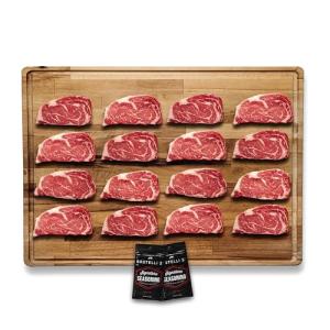 Rastelli's Black Angus Beef Ribeye Steaks (16 ct) 9 oz Portions, 9 lbs. Total