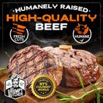 Grumpy Butcher Beef Ribeye Steaks, 16 pack (14 oz each) - Prime Steakhouse Quality Rib Eye Steak Meat - For Delivery in Bulk Meat Package