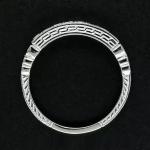 0.5 CT Lab Created Diamond Women's 14K White Gold Plated Art Deco Thin Band Ring