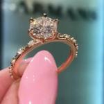 1.5ct Lab Created Round Cut Women's Diamond Engagement Ring 14K Rose Gold Plated