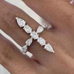 3CT Oval Cut Lab Created Diamond Women's Wedding Ring 14k White Gold Finish