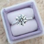 1 ct Lab Created Round Cut Diamond Women's Engagement Ring 14K White Gold Plated