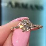 1.5ct Lab Created Round Cut Women's Diamond Engagement Ring 14K Rose Gold Plated
