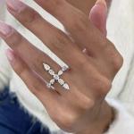 3CT Oval Cut Lab Created Diamond Women's Wedding Ring 14k White Gold Finish