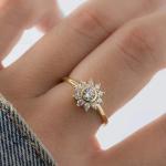 2Ct Round Cut Lab Created Diamond Women's Engagement Ring 14K Yellow Gold Finish