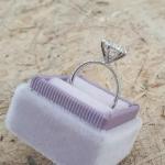 1 ct Lab Created Round Cut Diamond Women's Engagement Ring 14K White Gold Plated