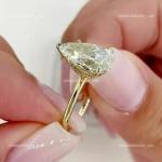 14K Gold Diamond Birthday Inspirational Women Elegant Solitaire New Ring Jewelry