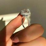 3Ct Oval Cut Lab Created Diamond Halo Engagement Ring 14K White Gold Finish