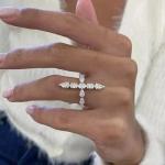 3CT Oval Cut Lab Created Diamond Women's Wedding Ring 14k White Gold Finish