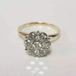 2CT Round Cut Lab Created Diamond Women's Engagement Ring 14K Yellow Gold Finish