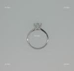 10K White Gold Natural Diamond Daughter Solitaire Engagement Prong Ring Jewelry