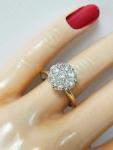2CT Round Cut Lab Created Diamond Women's Engagement Ring 14K Yellow Gold Finish