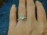 10K White Gold Natural Diamond Anniversary Solitaire with Accents Ring Jewelry