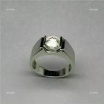 Natural Diamond Solitaire April Birth Easter Ring Jewelry 10K Solid White Gold