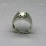 Natural Diamond Solitaire April Birth Easter Ring Jewelry 10K Solid White Gold