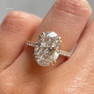 Diamond 14K Yellow Gold Christmas Solitaire with Accents Engagement Ring Jewelry
