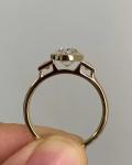2Ct Round Cut Lab-Created Diamond Three-Stone Engagement Ring 14K Yellow Gold FN