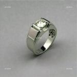 Natural Diamond Solitaire April Birth Easter Ring Jewelry 10K Solid White Gold