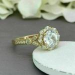 3Ct Round Cut Lab Created Diamond Women's Engagement Ring 14K Yellow Gold Finish