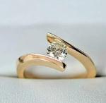 2Ct Round Cut Lab-Created Diamond Women's Engagement Ring 14K Yellow Gold Finish