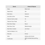 Diamond 14K Solid White Gold Solitaire with Accents Birthday Prong Ring Jewelry