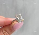 Diamond 14K Yellow Gold Christmas Solitaire with Accents Engagement Ring Jewelry