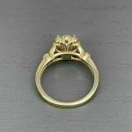 3Ct Round Cut Lab Created Diamond Women's Engagement Ring 14K Yellow Gold Finish