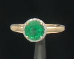 Beautiful Vintage Natural Emerald And Diamond 14k Ring. Size 6.