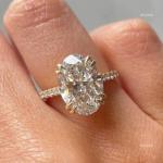 Diamond 14K Yellow Gold Christmas Solitaire with Accents Engagement Ring Jewelry