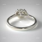 10K Solid White Gold Natural Diamond Solitaire with Accents Ethnic Ring Jewelry