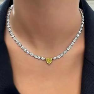 Lab-Created Diamond Tennis Necklace in 14K Gold