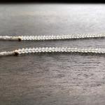 Grey Diamond and White Topaz Gold Necklace