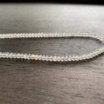 Pink Diamond & White Topaz Solid Gold Necklace
