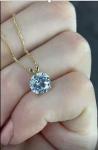1.5ct Gold Diamond Solitaire Pendant Necklace