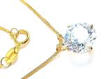 1.5ct Gold Diamond Solitaire Pendant Necklace